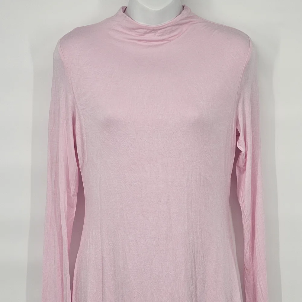 naked wardrobe Baby Pink Long Sleeve Swing Dress